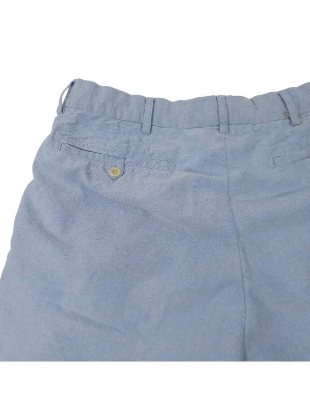 Polo Ralph Lauren Shorts Mens 34 Blue Chambray Chino Flat Front Casual Preppy